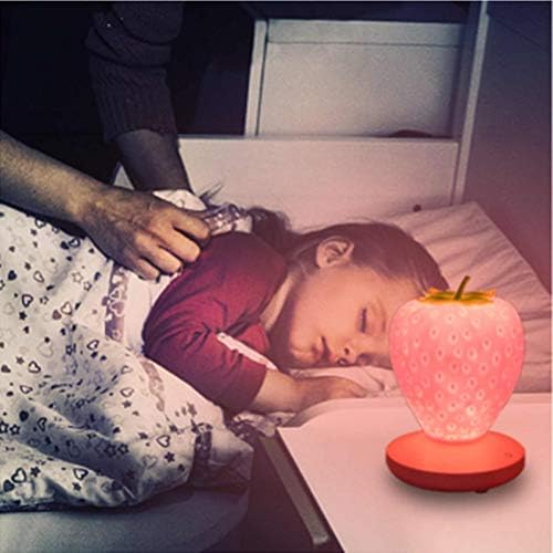 Luz noturna infantil de Colorsa, lâmpada de lâmpada de morango de silicone