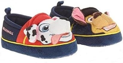Nickelodeon Boys 'Paw Patrol Slippers - 3D Plush Chase e Marshall Fuzzy Slippers