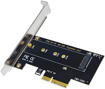 Adaptador M.2 para PCI-E, M.2 NGFF SSD para PCI-E3.0 X1 Cartão de expansão, com suporte de baixo perfil para o