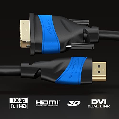 Cabo adaptador HDMI DVI com A.I.S. Proteção de interferência de sinal-25 pés por Cabledirect