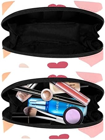 Bolsa de maquiagem inadequada, Valentine Hearts Cosmetics Bag portátil Tote de viagem Travel Case Organizer