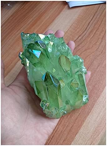 GWNWTT Green Green quartzo titânio bismuto Silício Rainbows Pedras e minerais naturais pedras naturais