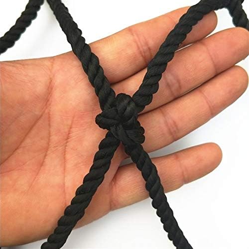 Yuwuxin Reting Reting Rede de corda de nylon preto, corda decorativa Rede de segurança da varanda