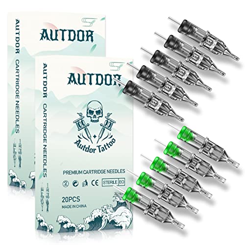 Aunchas do cartucho de tatuagem de autentrador - 40pcs mixados descartáveis ​​agulhas de tatuagem cartucho