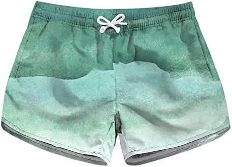 Shorts para mulheres de verão Casual Casual Plus Tamanho Elastic da perna larga Boho cor sólida cor de shorts