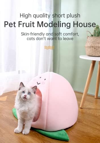 Ssdhua gato ninho pêssego maçã zongzi sofá -cama de gato cama de gato fofa e confortável Casa de gato de estimação