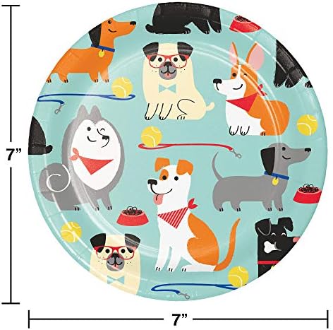 Placas de sobremesa de festa de cães de conversão criativa, 24 ct