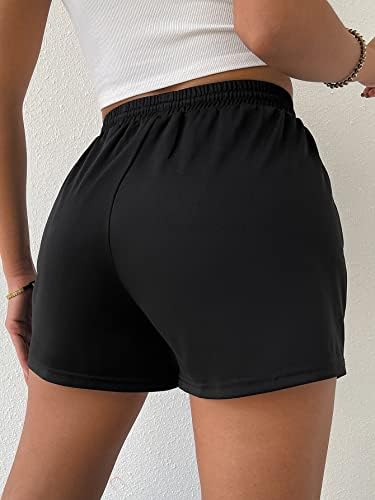 Shorts sofulu para mulheres shorts gráficos da cintura de cordão de amarração