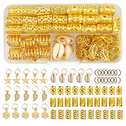 102 peças dreadlocks jóias de cabelo localizadas para mulheres tranças