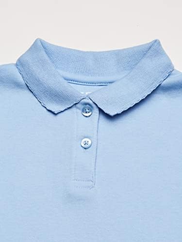 Izod Girls 'Uniform School Slave Camisa Polo, Fechamento de Button, tecido de bloqueio confortável e macio