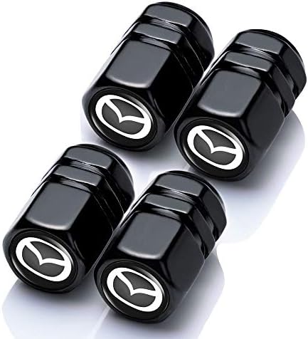 Caps de válvula de pneu de metal tampas de capa com formato de capa compatível com Mazda CX-5 CX-7 CX-8 M6 MX5