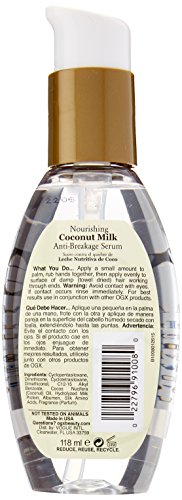 OGX Nouring Coconut Milk Anti-Breakage Serum, 4 onças