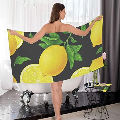 Toalha de banho de limão amarelo Toalhas de banho de algodão para banheiro toalha macia 1 Toalha de banho