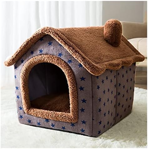 WXBDD Soft Winter Cat Bed House Dog Cat House Removível Casada fechada Cama de animais de estimação