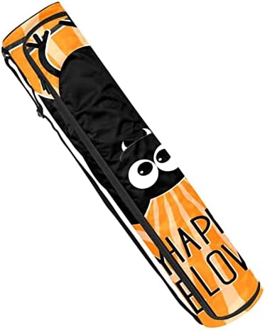 Halloween Black Cat Yoga Mat Carrier Bag com alça de ombro de ioga bolsa de ginástica Bolsa de praia