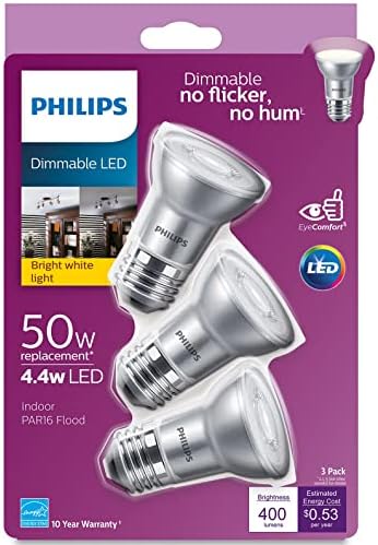 Philips 50W PAR16 LED VIDRONGUNHO DIMMÁVEL BRANCO BRANCO 3000K