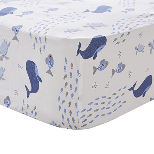 Levtex Baby - BOHO BAY CRIB BED STEP - Conjunto de viveiros de bebês - Marinha, azul, cinza e branco