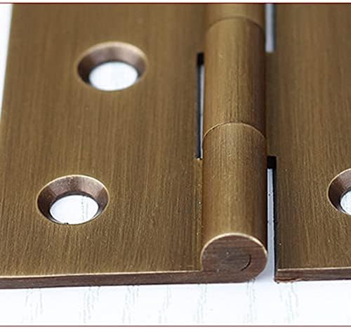 Adquirir 2 PCs escovados de níquel e latão de bronze dobradiça de latão sólida de grau pequeno dobradiça de