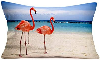 Doity Animal Animal Flamingo Primavera Summer Summer Pashains Capas de travesseiros de almofada Caso de