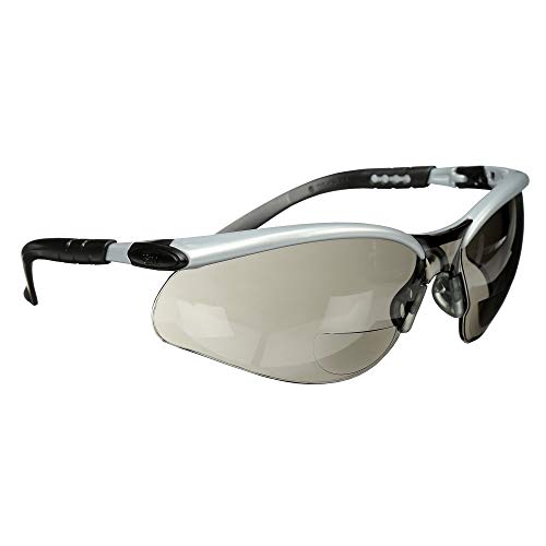 Óculos de segurança de 3m com leitores, BX, +2,0, ANSI Z87, lente limpa anti-escravos, estrutura de