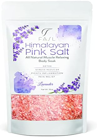FASL, banho de sal rosa do Himalaia com jasmim orgânico e óleos essenciais de lavanda