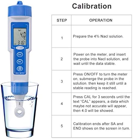 Y-lkun água medidor de qualidade de alto desempenho medidor de sal original testador de salinidade digital
