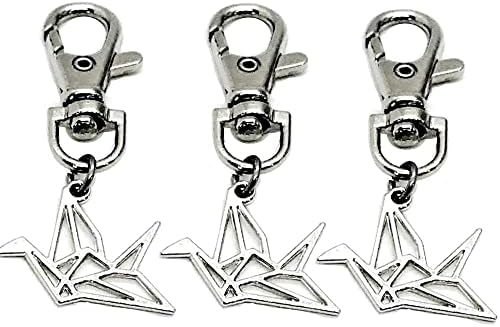 3pcs Origami Crane Keychain Paper Crane Keyring Paper Kichain