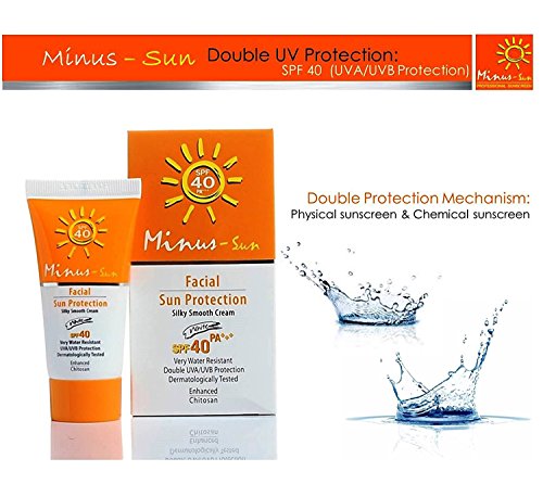 Minus Sun White, SPF40 PA +++ Proteção dupla UVA/UVB, Dermatologicamente testada, 25g
