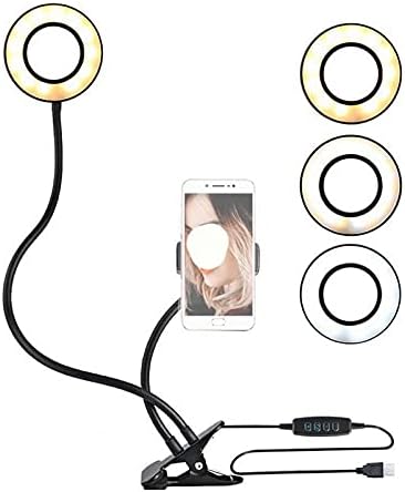 Encher luz LED LED Luz de anel de selfie com lâmpada de mesa do suporte para o telefone LAZY SUPLET STAND