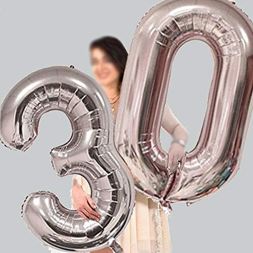 Huture 40 polegadas Jumbo Número digital Balão enorme balão gigante Mylar Balloons para festa de aniversário