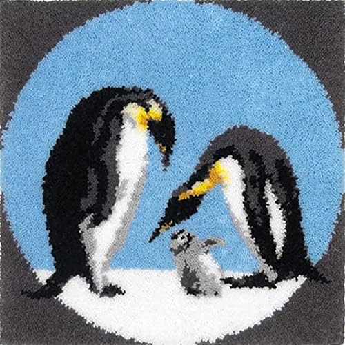 DIY Penguin Família almofada de tapete de tapete de tape