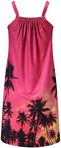 Mini vestido de praia nebzciv para mulheres vestidos de férias impressos de verão no Havaí