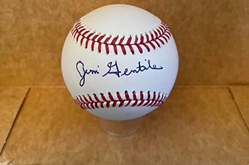 Jim Gentile Dodgers/Orioles assinou AUTO A.L. BASEBALL BAS S58774