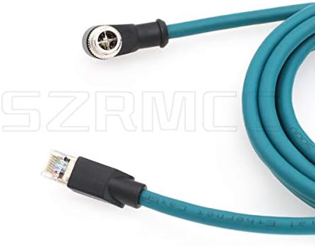 SZRMCC M12 x Código de 8 pinos ângulo reto do cabo RJ45 Ethernet CAT-6 Alta Flex Cabo de rede de sensores protestos