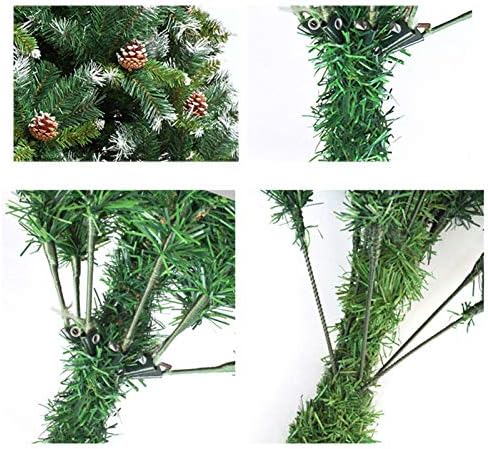 Árvore de Natal artificial WOGQX, árvore de natal de neve reunida com pinheiros para decoração de férias