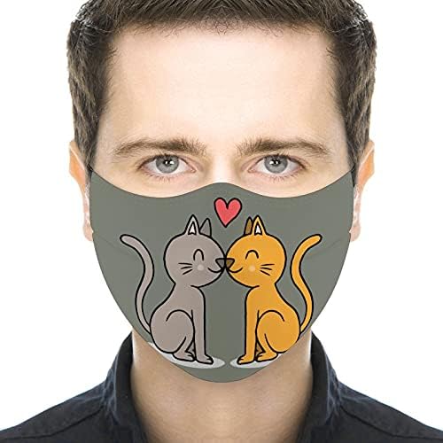 Cool reutilizável lavável e lavável máscara de arte design de arte pintura de animal romance de gato romance em
