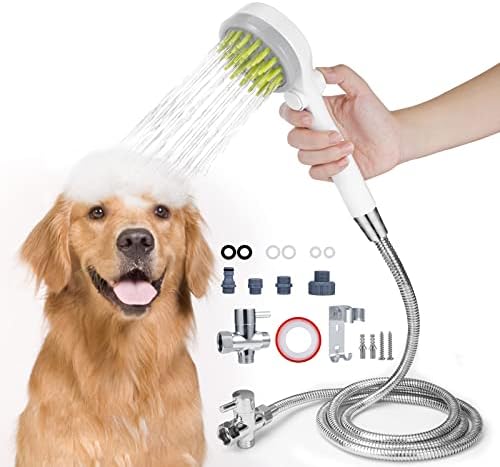Kozci Dog Surveador de chuveiro, acessório para lavar chuveiro de cães para torneira de banheira,