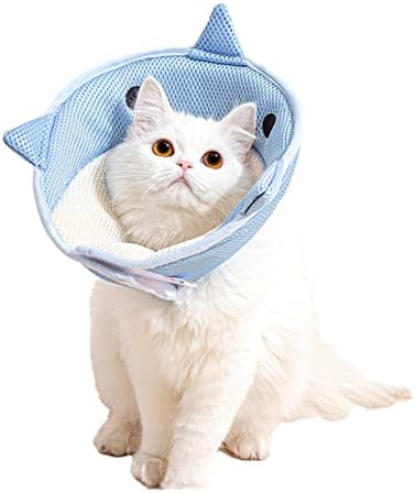 Colar de cone de gato oceskyha suave para parar de lamber, colar de recuperação de gatos para gatos
