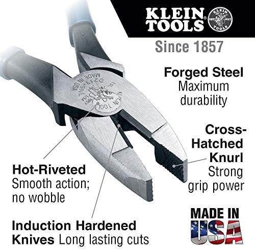 Klein Tools 80020 Ferramentas de ferramentas com alicates, cortadores diagonais de linha e chave