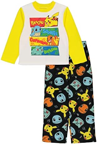 Conjunto de pijama de poliéster para meninos Pokemon Big Boys
