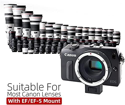 Adaptador de lente CanMeelux EF-EOS R Conversor de adaptador de montagem de foco automático compatível