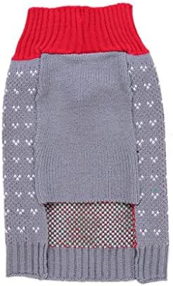 Suéter de natal de cachorro fofo ornaous, suéter quente de malha de elfo de animais de azia para férias