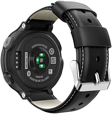Banda de relógio Moko Compatível com Garmin Forerunner 235, relógio de couro genuíno premium Strap
