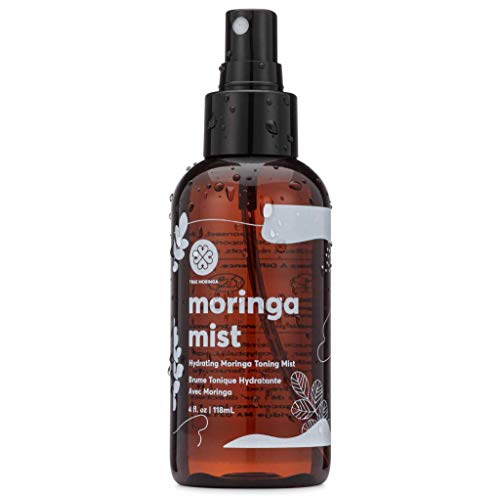True Moringa Mist Spray hidratante para rosto, 4 fl oz perfeito para pele normal, seca, pele