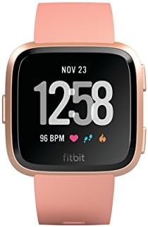 Fitbit Versa Smart Watch, Peach/Rose Gold Aluminium, Tamanho único -