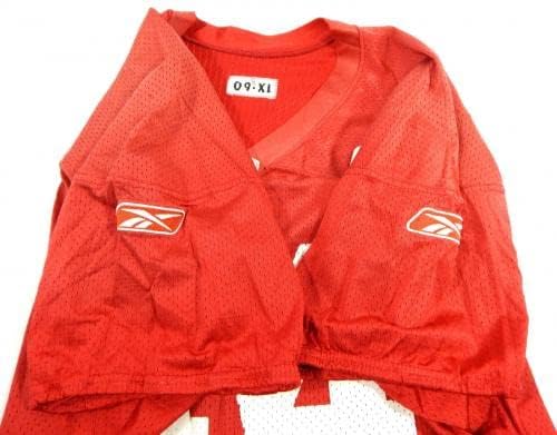 2009 San Francisco 49ers 44 Game usou camisa de prática vermelha xl dp33888 - Jerseys usados ​​na NFL não assinada