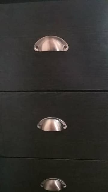 MROMAX 5pcs Copo de ferro puxa 3,19 comprimento x 1,38 Largura Cascado vintage Pull Gabinet Hardware para armários