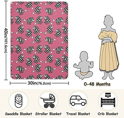 Cobertor de arremesso de algodão zebra engraçado para bebês, recebendo cobertor, cobertor leve e