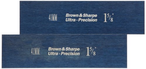 Brown & Sharpe 599-921-20 Conjunto paralelo ultra fino de aço de 10 pares, 6 comprimento, 1/32