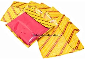 Lote genérico de atacado de 100 bolsas de sari de Bandhani de Bandhani, capa de saree, saco de armazenamento